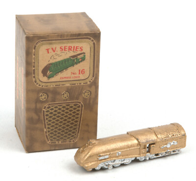 Vintage Benbros T.V Series No.16 Gold Streamlined Express Loco *OVP*