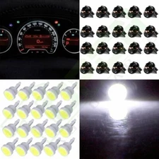 20PCS T10 White COB Bulb Instrument Panel Cluster Dash Light Twist Lock Socket