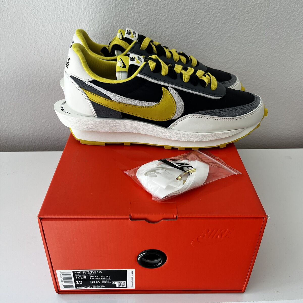 Undercover Sacai Nike LD Waffle Yellow Citron Black - New Undercover Sacai Nike LD Waffle Yellow Citron Black - New