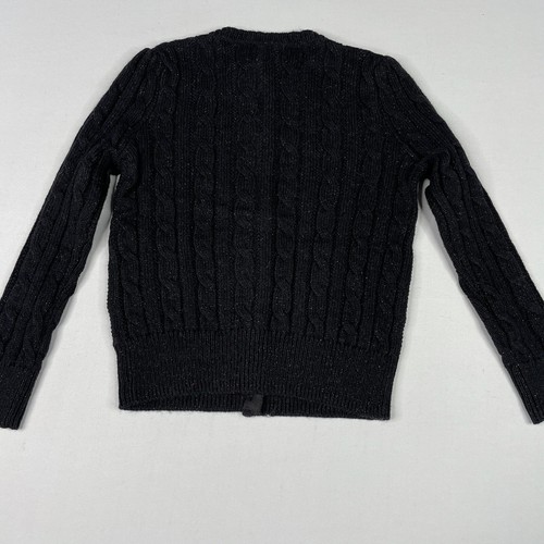 Polo Ralph Lauren Girls 4/4T Cable Knit Black Button Cardigan Sweater - Picture 7 of 7