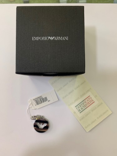 CHARMS EMPORIO ARMANI LOGO ACCIAIO REF GWPAR0001 -NUOVO- - Foto 4 di 4