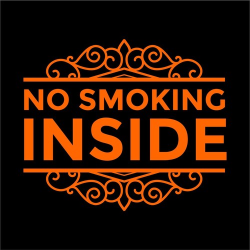 No Smoking Inside Decal Sticker - Business Sign - Door Store Window Decal - Picture 5 of 15
