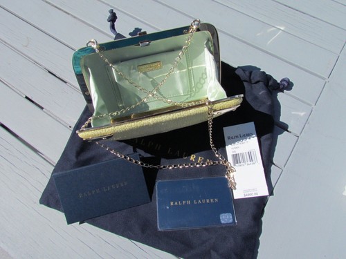 NEW RALPH LAUREN COLLECTION purse ITALY $4950 shagreen stingray minaudiere bag - Picture 6 of 12