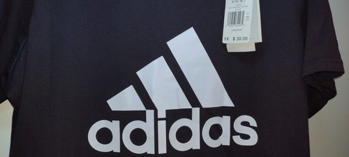 Adidas Women's Essentials Logo Cotton T-Shirt Black white Badge of Sport NWT 1X - Picture 9 of 10