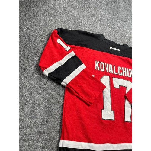 Camiseta deportiva de hockey Reebok para hombre roja/negra NHL cuello en V manga larga talla L/XL - Imagen 4 de 16