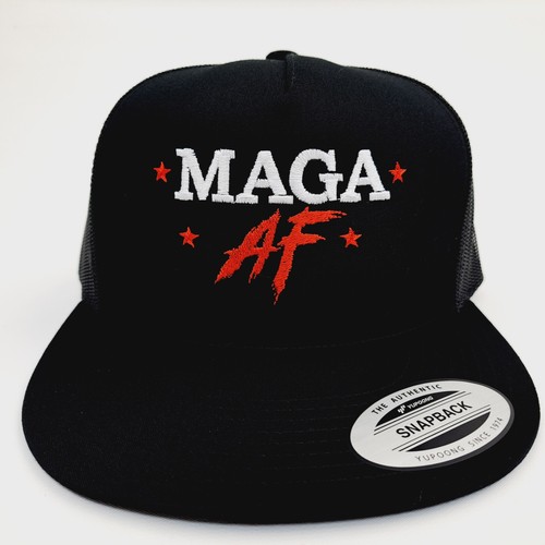 MAGA Trump 2024 Black Hat Cap Embroidered Flat Bill Mesh Snapback Direct