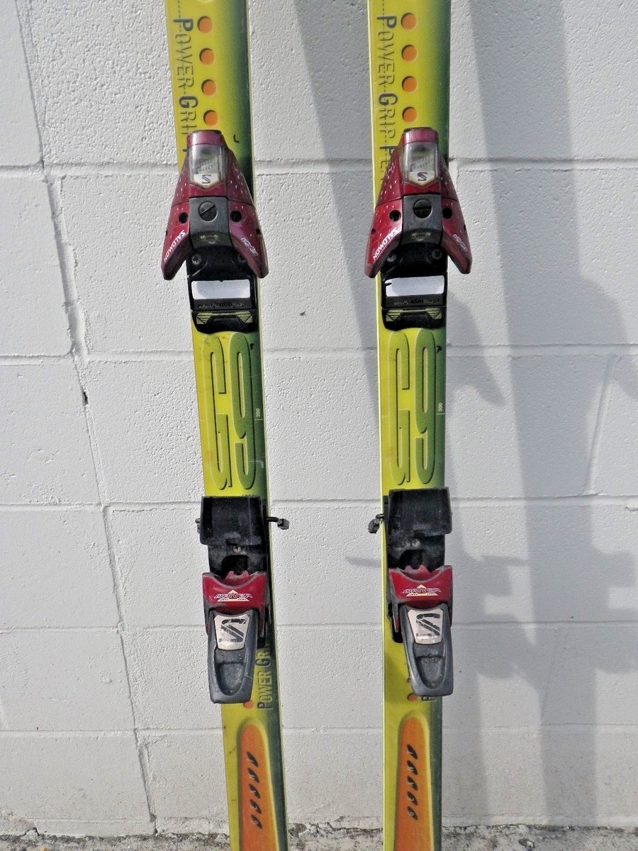 Vntge Dynastar 69 Power Grip Coupe Skis Orange Yellow Vntge Dynastar 69 Power Grip Coupe Skis Orange Yellow