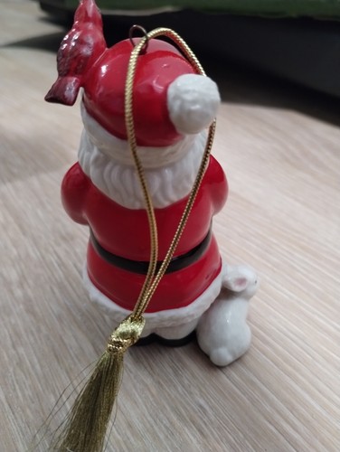 Lennox Santa 2018 Deer Cardinal Figure W/O Box Animals Ornament Christmas - Picture 2 of 4