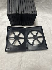 14 Pack Standard single Black Disc DVD Cases w/Outter Clear Sleeve