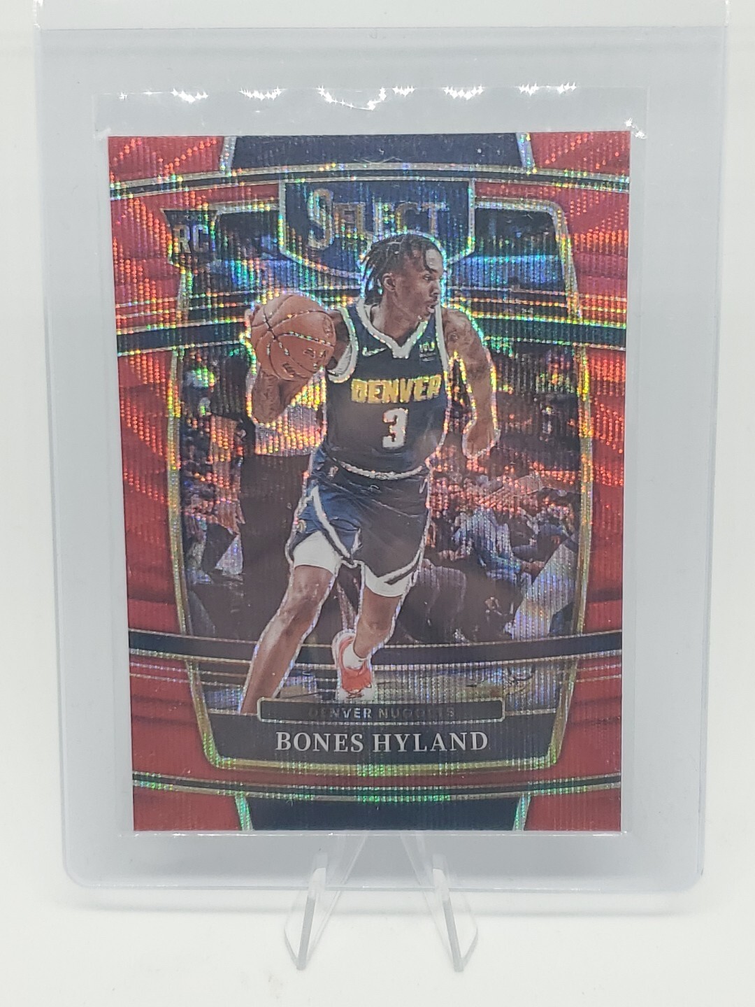 2021 Panini Select #79 Bones Hyland Red Wave Rookie  Denver Nuggets