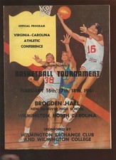 1961 Virginia Carolina Conference High School Basketball Tournament Program EX+