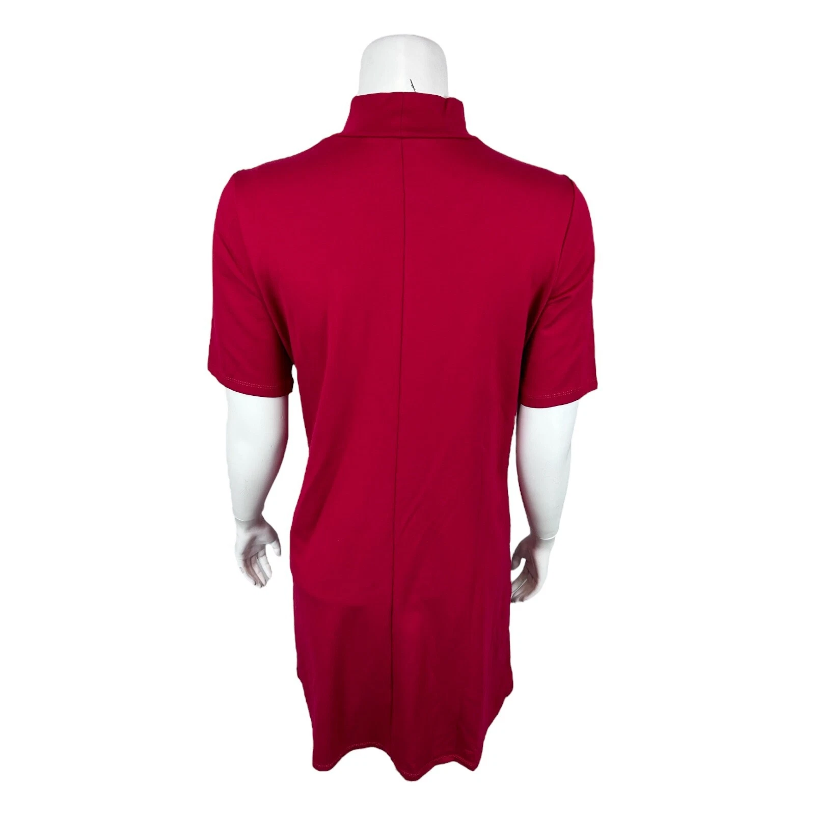 SUPREME Abito finto collo Susan Graver da donna animale domestico lavorato a maglia manica a gomito taglia PS