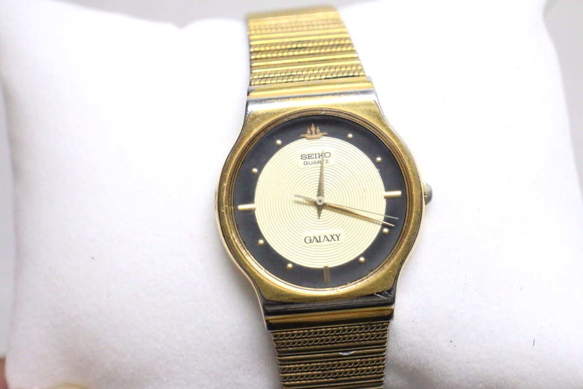 SEIKO 稼働 ゴールド V701-6K00 ゴールド文字盤 腕時計 Vintage Seiko Quartz SX V701-6K00 Watch Japan | eBay