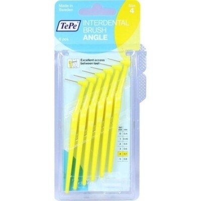 TEPE Angle Interdentalbürste 0,7mm gelb, 6 St PZN 07708877