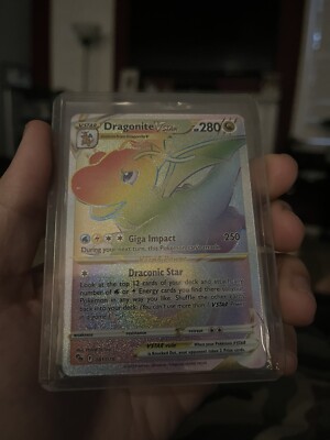 Pokemon Dragonite VStar Rainbow #081/078 Pokemon GO Rainbow Hyper Rare NM |  eBay