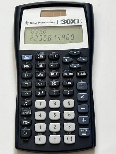 Texas Instruments TI-30X IIS Scientific Solar Calculator with Blue Cover Tested - Picture 2 of 6