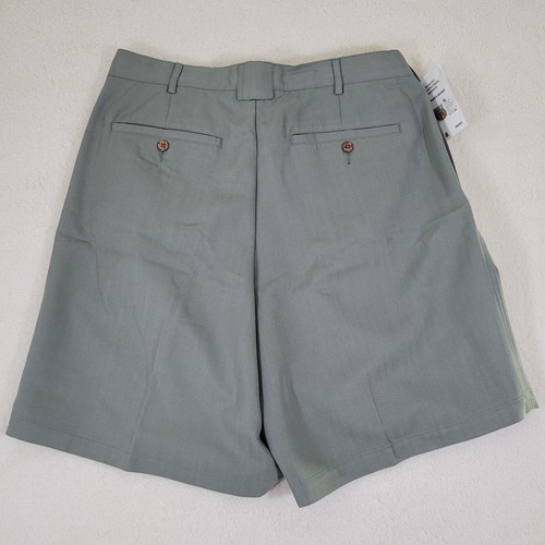 Knightsbridge Men's Shorts Pleated Front Light Green Size 38 Golf New With Tags - Picture 6 of 10