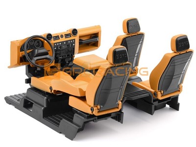GRC Full Set  Cockpit Interior for TRX4 Defender Brown Yellow for Traxxas TRX-4 