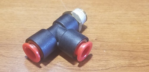 SMC push-to-connect Male Run Tee one touch air fitting KQ2Y11-35AS - Picture 2 of 2