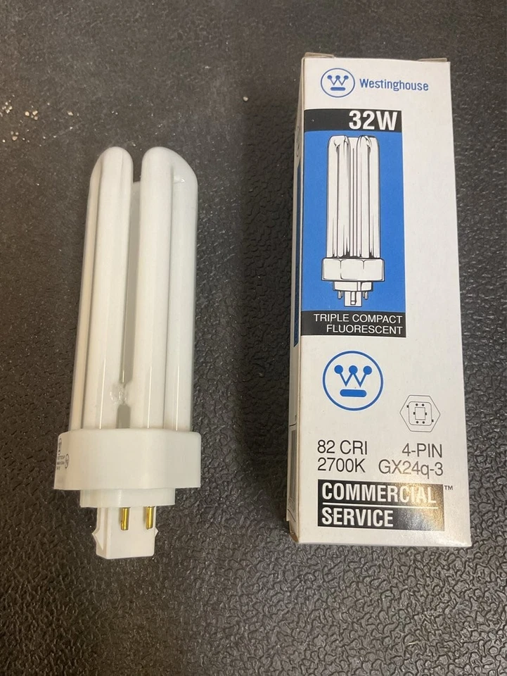 Westinghouse F32TTT/27/4P 32-Watt Fluorescent Lamp Bulb 2700K 4-Pin GX24q-3 10PK - Image 4 of 4