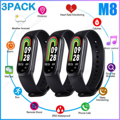 M8 Smart Band Watch Bracelet Wristband Fitness Tracker Blood Pressure Heartrate
