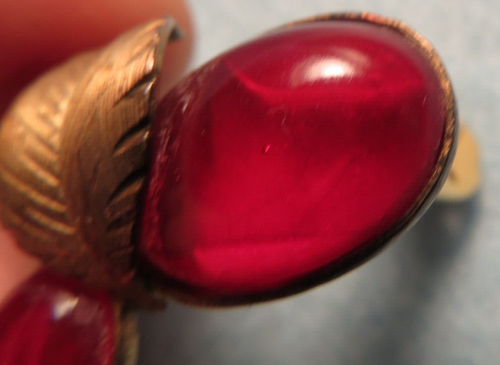 Vintage Chanter HM Hanae Mori Cherry Red Clip Earrings - Picture 10 of 23