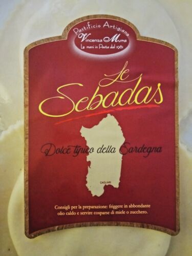 Le Sebadas o Seadas un  Dolce Tipico Sardo - 1 Confezione con 4 Sebadas grandi - - Afbeelding 1 van 3