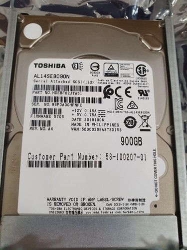 Cisco Toshiba Disque Dur E100S-HDD-SAS900G 900 Go 10500 U/m Serveur Rack - Afbeelding 2 van 9