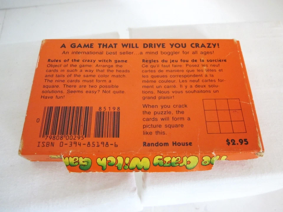 The Crazy Witch Game Magic Square Puzzle 9 Tiles/Cards  Shafir Games 1981 - Image 3 of 4