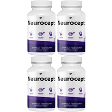 Neurocept Capsules, Max Strength, Neuro Cept Cognitive Supplement- 4 Bottles