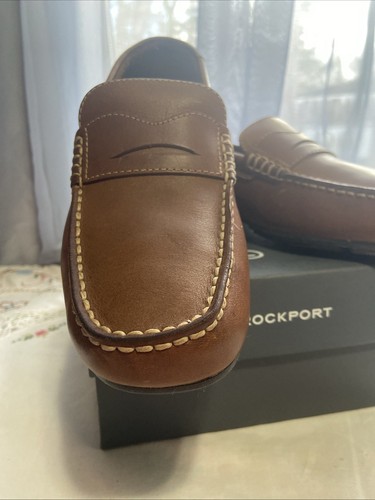 Rockport Braun Leder Klassisch Halbschuhe Fahren Schuhe Herren Größe 8 Vintage Neu aus altem Lagerbestand - Bild 3 von 11