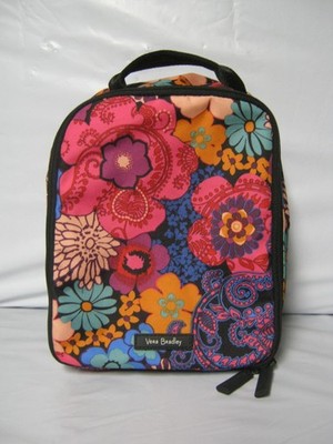 Vera Bradley FLORAL FIESTA Lunch Bunch Tote Plastic Lined x