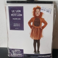 Amscan "Lil' Lion" Childs costume Small 4-6 Halloween NEW
