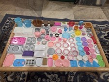 Barbie Kitchen Dishes Cups Pots Pans Silverware Lot