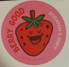 Scratch & Sniff Sticker Penny Paper Co Strawberry 1 scent