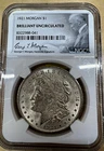 Morgan Silver Dollar 1921-P $1 Silver, NGC Brilliant Uncirculated KM#110