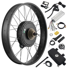 Yescom 26" Fat Tire 48V E-bike Conversion Kit Rear Wheel 1500W Dual Controller