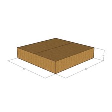 25 20x20x4 Kraft Brown Corrugated Shipping Boxes 32 ECT Single-Wall New