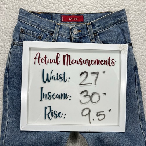 Vintage Levi’s 517 Boot Cut Damenjeans 5M (eigentlich 27 x 30) hergestellt in den USA Western Boho - Bild 16 von 16