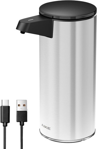 Bomba sensor dispensadora de jabón líquido acero inoxidable recargable sin contacto - Imagen 10 de 13