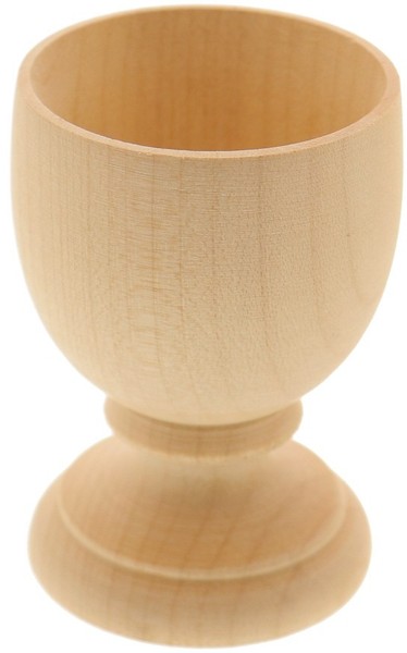 3 X Eierbecher Eierhalter EierstäNder - Aus Ahornholz H 6,5 X D 4,5 Cm-image