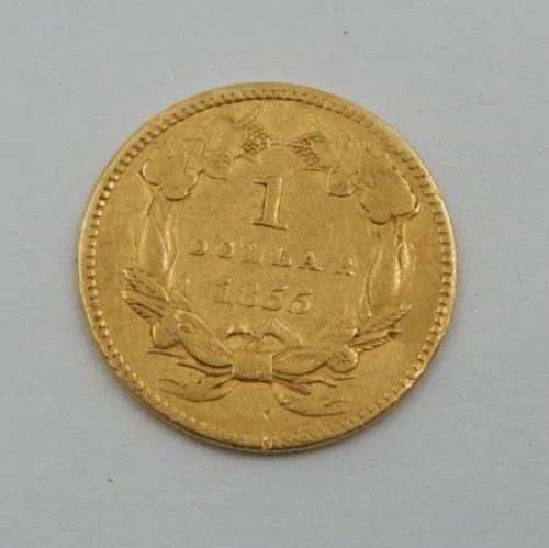 1855 Indian Head Type 2 Gold Dollar (all original!) U.S. $1 Coin Small Head