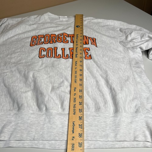 Champion Reverse Weave Georgetown College Sweatshirt 2XL grau Vintage Style - Bild 2 von 7