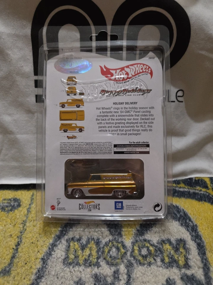 Hot Wheels 2016 Red Line Club ‘64 GMC Panel Holiday Exclusive #124/0500 Low #!!! - Image 2 of 4
