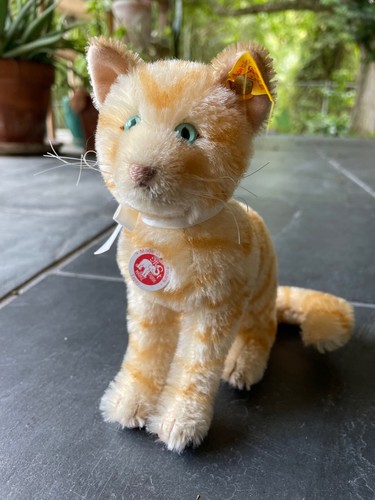 Steiff Tapsy Tiger Cat Kitty Great Condition With Identifying Tags Vintage Tabby