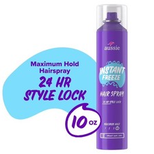 Instant Freeze Hair Spray for All Hair Types Curly Straight Wavy 10oz Strong