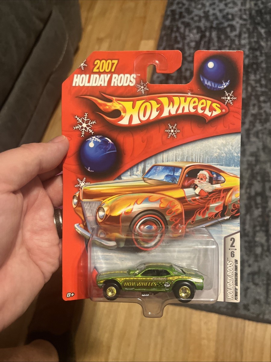 2007 Hot Wheels HOLIDAY RODS Plymouth Barracuda Funny Car BLUE
