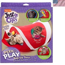 Just for Cats Peek  Play Pop-Up Cat Tent Toy   Interactive Fun for All Breeds