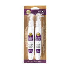 Aleene's Tacky Glue Fast Drying Pen 2 Pack Multi Colored Nontoxic Adhesives