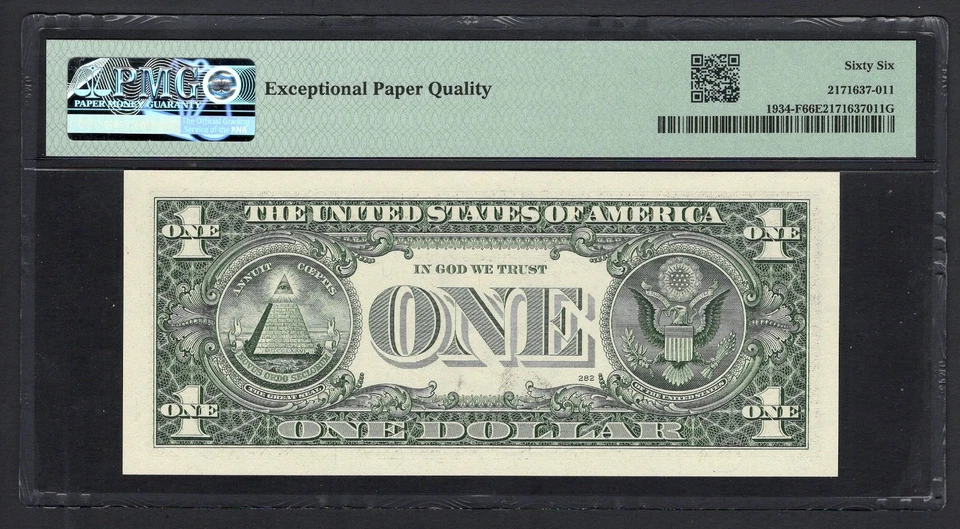 United States-Federal Reserve 1 Dollar 2009 Fr#1934-F (FL Block) UNC Grade 66 - Image 2 of 2